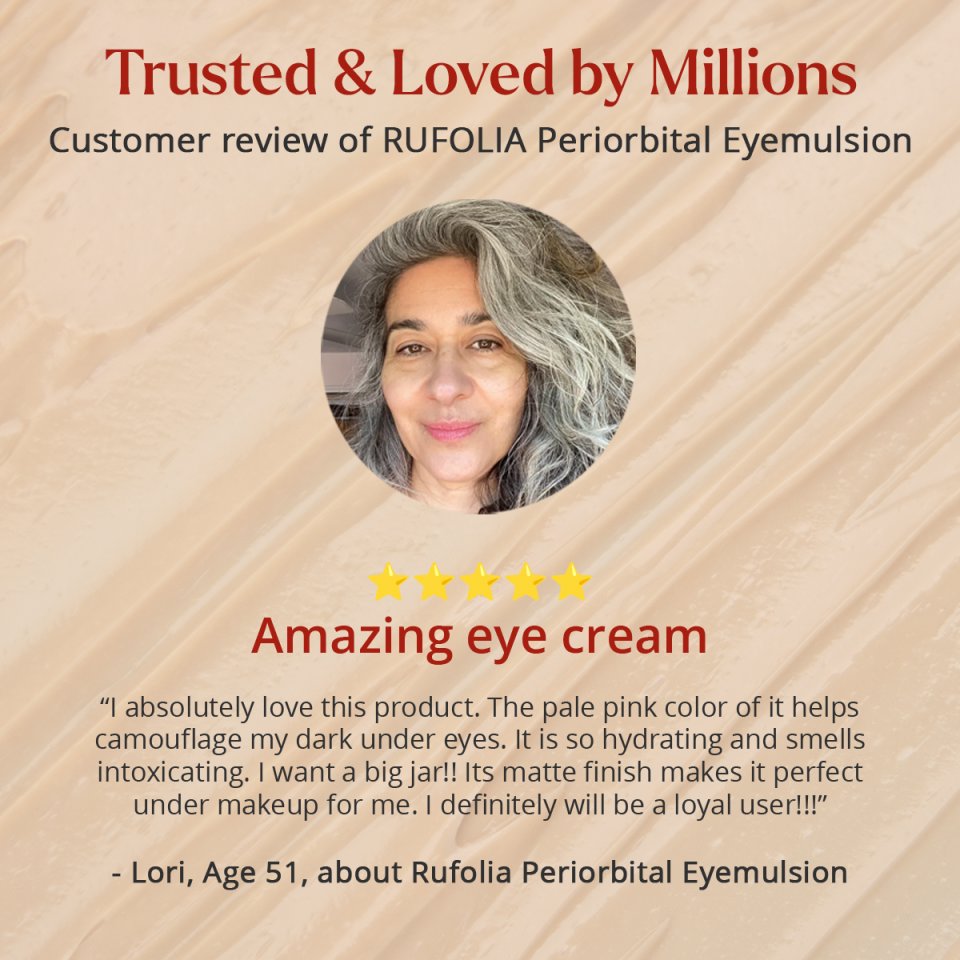 Rufolia Periorbital Eyemulsion - Brightening and Visibly Firming Eye Cream with Manjistha