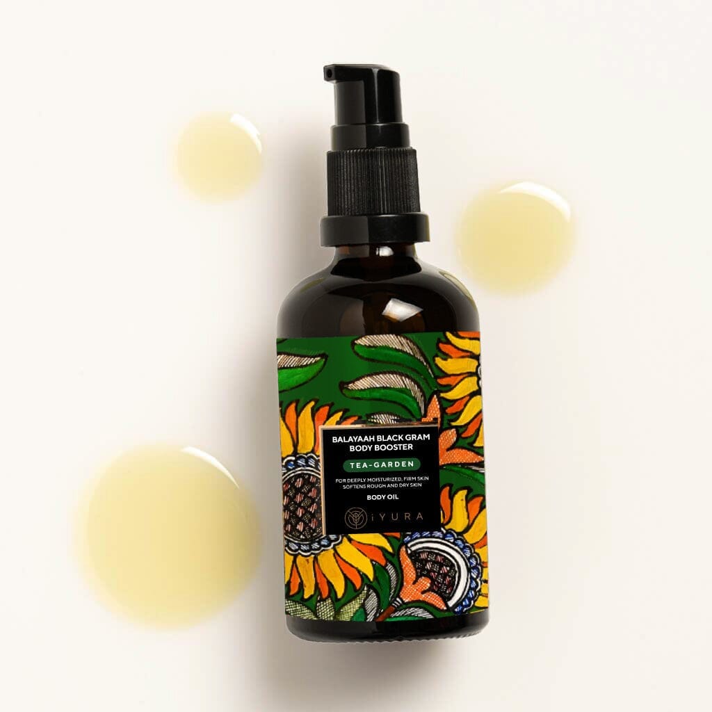 Balaayah Black Gram Body Booster - Tea-Garden Blend - For Dry, Mature, Aging Skin Body Oil iYURA