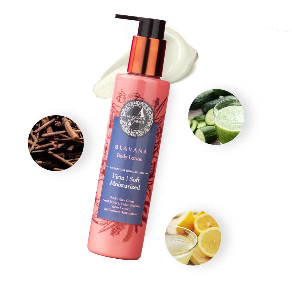 Blavana Body Lotion - Moisturizes, Softens, Firms Dry, Aging, Crepey Skin - Revolutionary Formula with Black Gram - Best Body Lotion for Mature Body Skin - With Clinically Proven Ingredients - Pack of 2 Lotion &amp; Moisturizer A Modernica Naturalis 