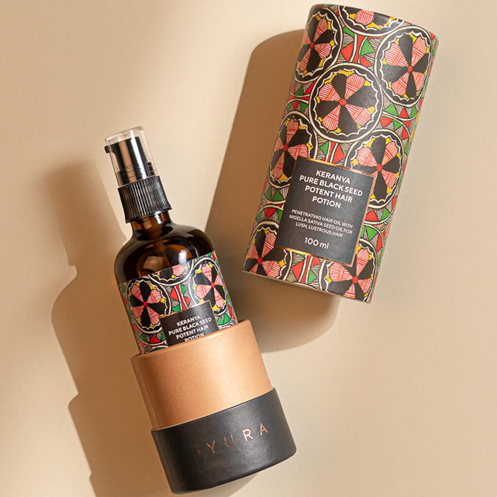 Keranya Pure Black Seed Potent Hair Potion - שיער מבריק יותר על הראש, לא במסרק